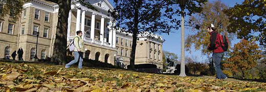 Fall day on Bascom Hill.