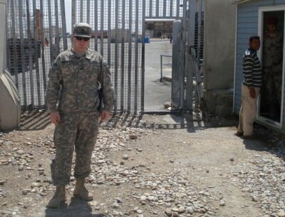 David Westrate stands in combat uniform at the Iranian border.