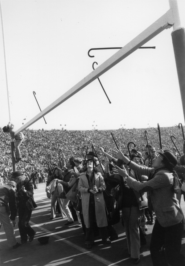 historical photo of the Cane Toss