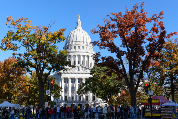 Madison Capitol during the Farmer's Market