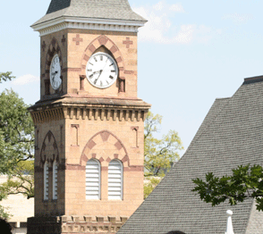 clock tower outside the law school