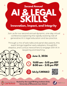 Poster for the AI and Legal Skills Conference