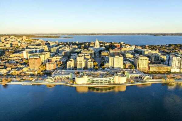 Aerial view of Madison