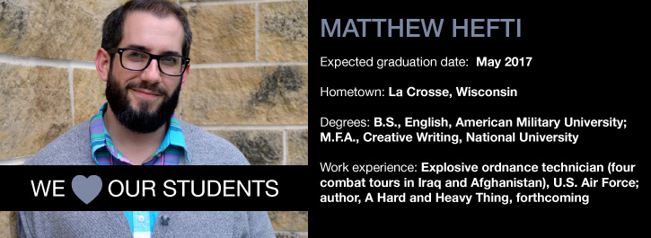 We 'Heart' Our Students: Matthew Hefti