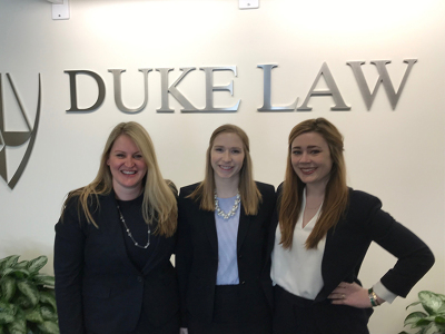 3 members of the LawMeets team: Amy Harriman, Kelly Wilfert and Emily Yslas