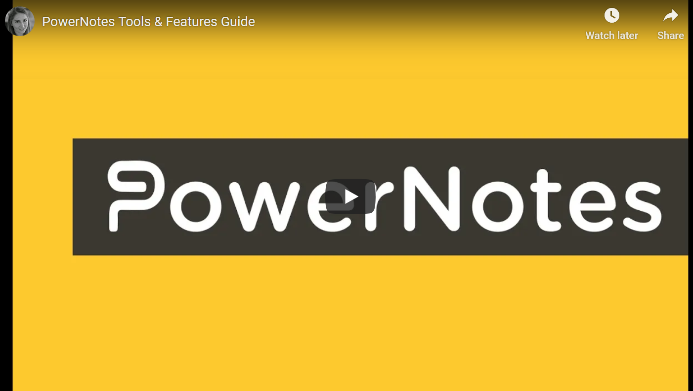 Powernotes youtube video preview