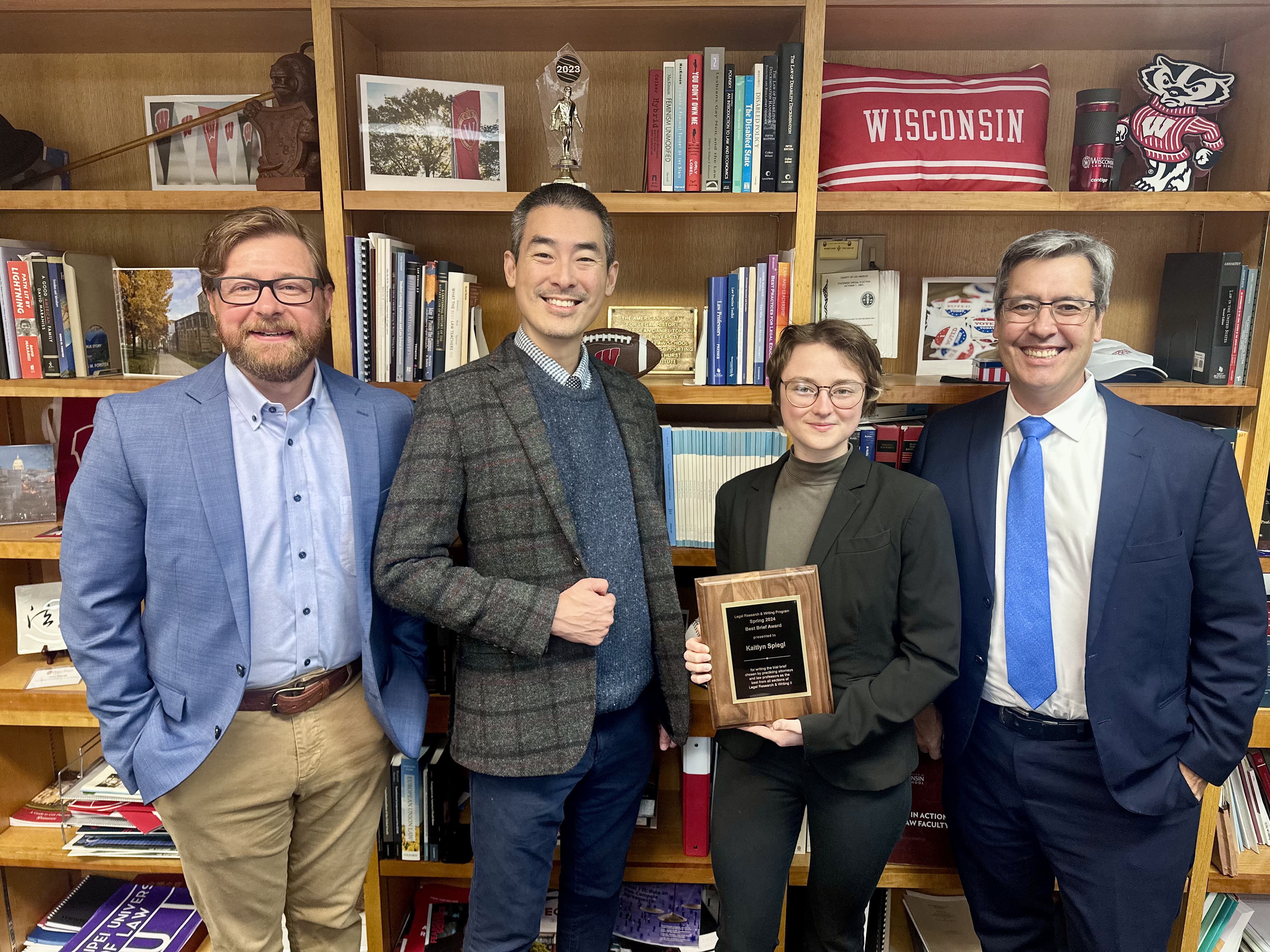 Kaitlyn Spiegl with Andrew Norman, Desmond Wu and Dean Tokaji