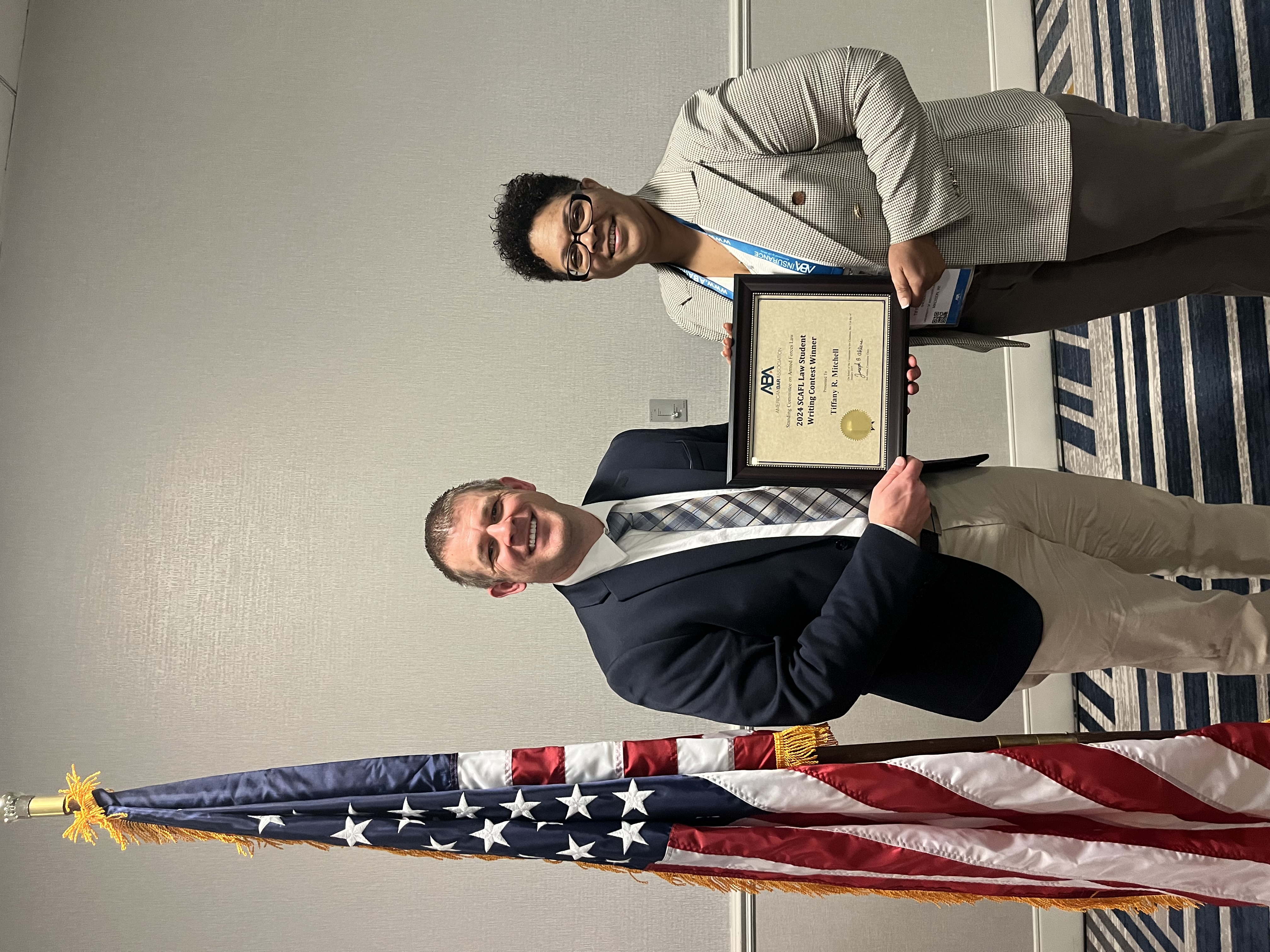 Tiffany Mitchell Receives ABA Standing Committee on Armed Forces Law 2025 Writing Contest Award