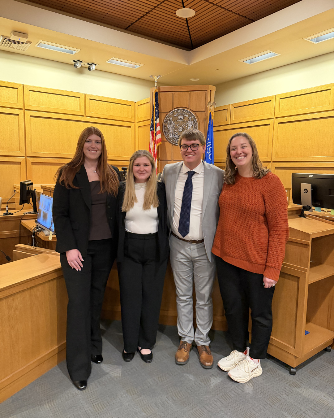 Photo of Sara Berman, Holly Krabbe, Cameron Kohlman and Morgan Stippel.