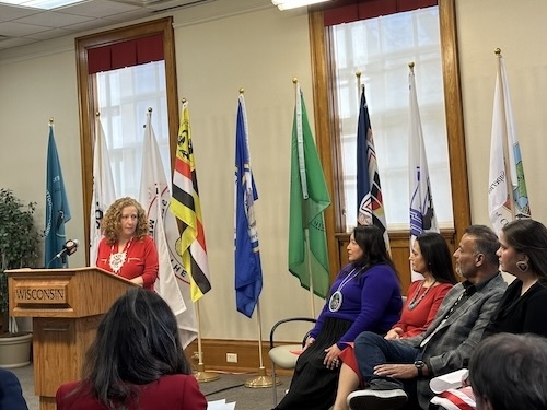 Wisconsin Tribal Educational Promise announcement at Bascom Hall on Dec. 18, 2023