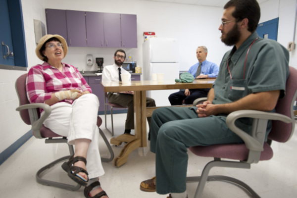 victim-offender dialogue in progress